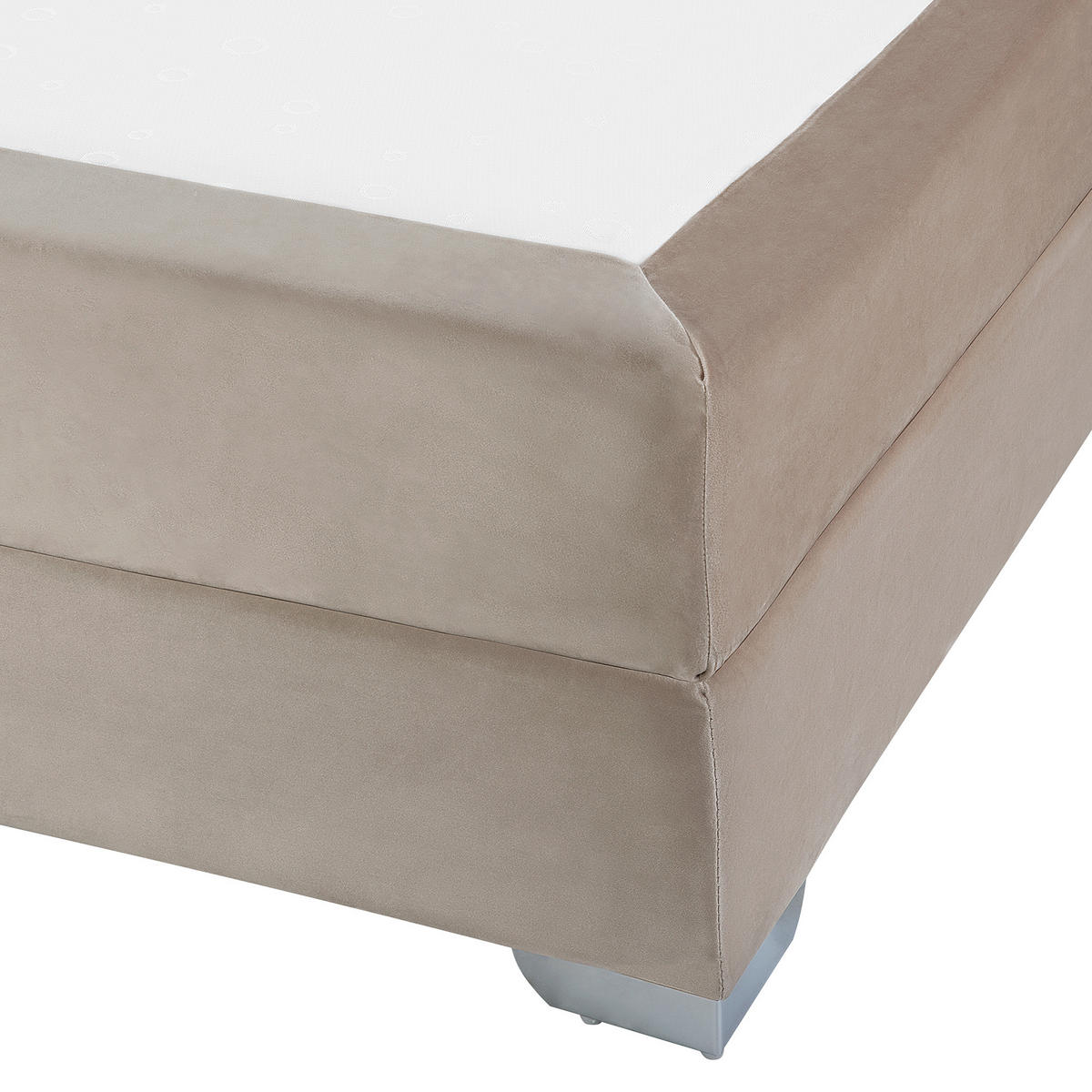 BOXSPRINGBETT 180/200cm Helles Beige Consul - Beige, Textil (180/200cm) - Beliani