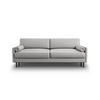 AUSKLAPPBARES-SOFA mit Bettkasten Scott aus strukturiertem Stoff hellgrau 3 Sitzplätze - Hellgrau, Textil (97/87/212cm) - Micadoni