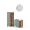BADMÖBEL-SET Karen Blau-Grau 3 Teile - Blau, Holzwerkstoff (60/65/35cm) - Vicco