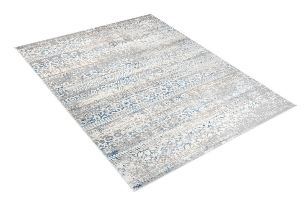 TEPPICH VALLEY Grau Blau 140/200 cm - Blau, Textil (140/200cm) - Tapiso