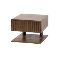 NACHTTISCH Carve - Braun - 35/35/27 cm - Braun, Holz (35/27/35cm) - Hoyz Collection