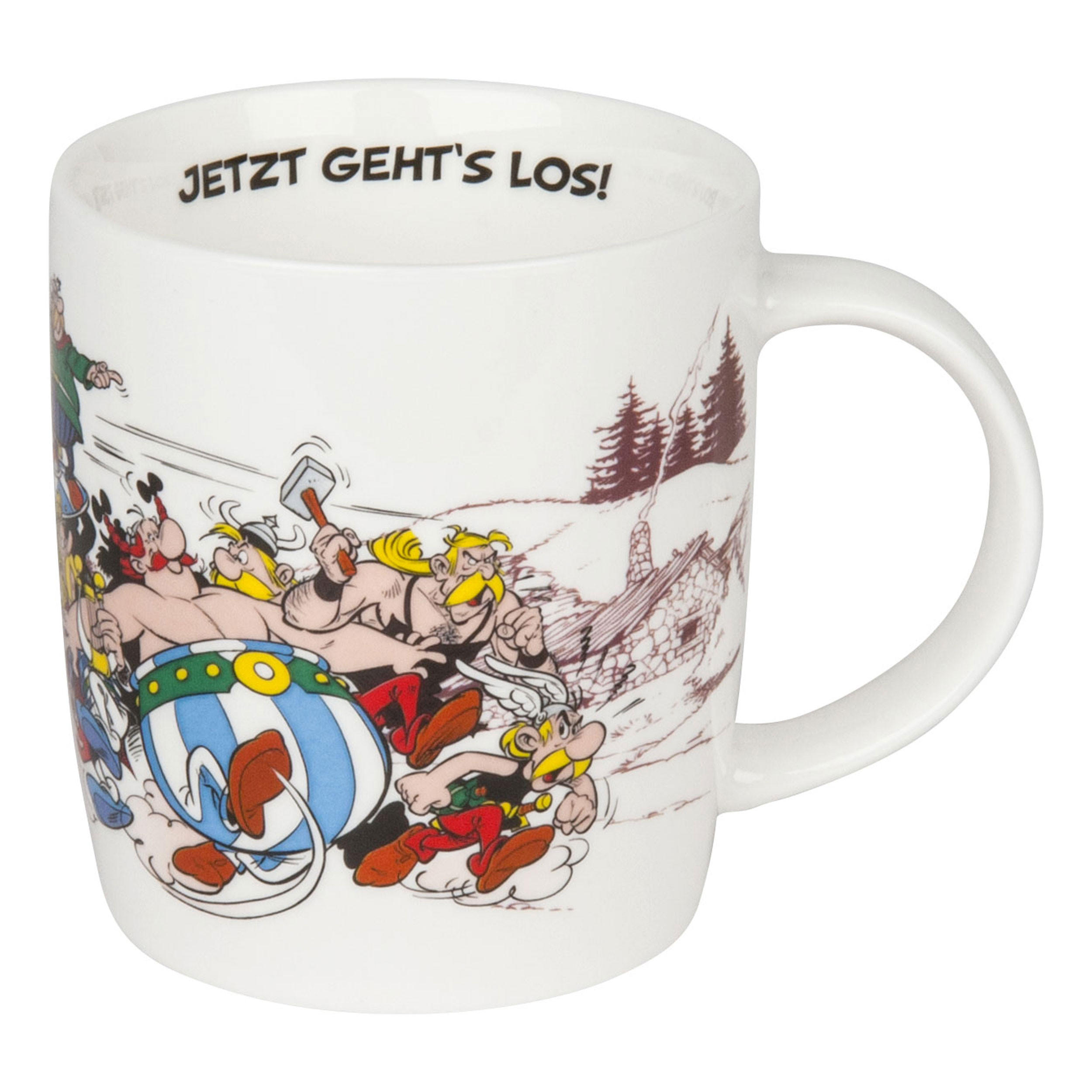 KAFFEEBECHER Asterix Jetzt Geht’s Los - Naturfarben, Keramik (0.38L) - Könitz