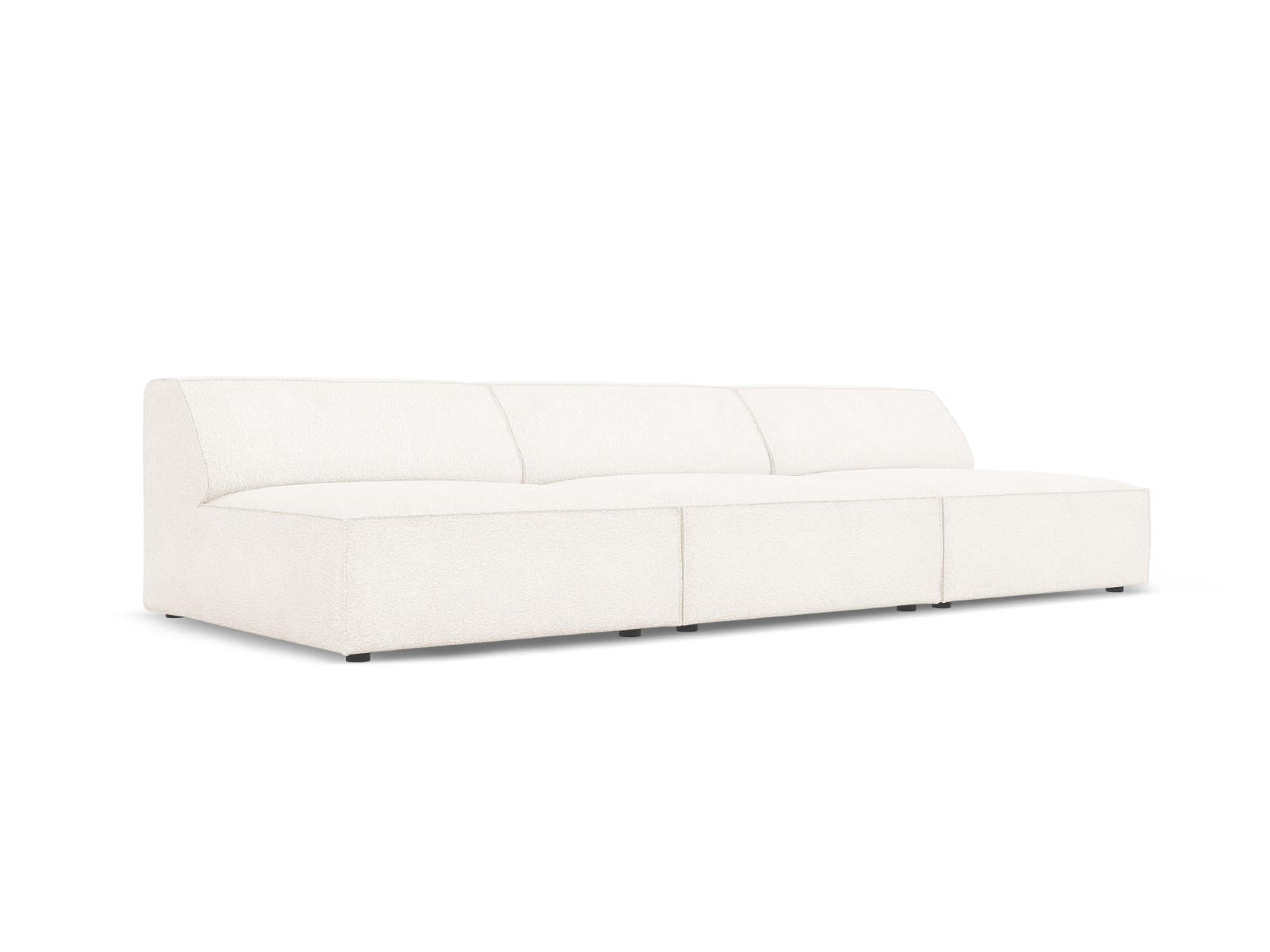 SOFA Jodie aus Boucle beige 3 Sitzplätze - Beige, Textil (102/70/240cm) - Micadoni