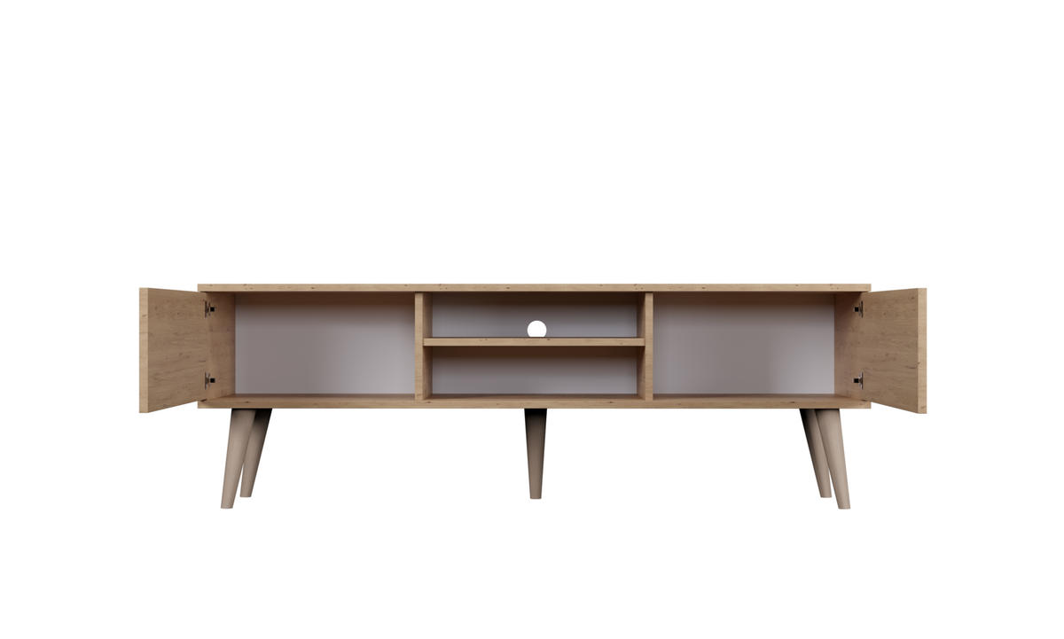 LOWBOARD Toronto II 35/55,2/160 cm - Eiche Artisan, Holzwerkstoff (35/55/160cm) - Kocot Kids