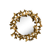 WANDSPIEGEL Gold 63/63 cm - Goldfarben, Metall (5.12/63/4cm) - KUNSTLOFT