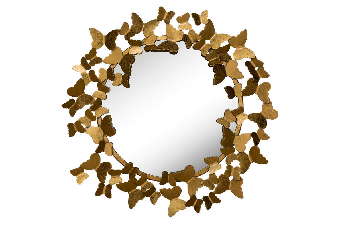 WANDSPIEGEL Gold 63/63 cm - Goldfarben, Metall (5.12/63/4cm) - KUNSTLOFT