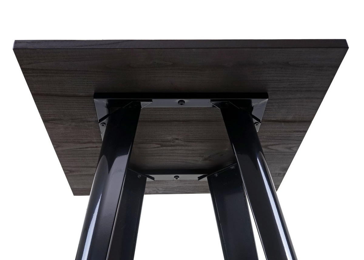 STEHTISCH INKL. HOLZ-TISCHPLATTE quadrat Schwarz - Schwarz, Holz (60/60/107cm) - MCW