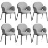 STUHL 6er Set Scandi Belastbarkeit 120 kg 61 5 x 62 x 90 - Hellgrau, Kunststoff (62/90/61.5cm) - tectake