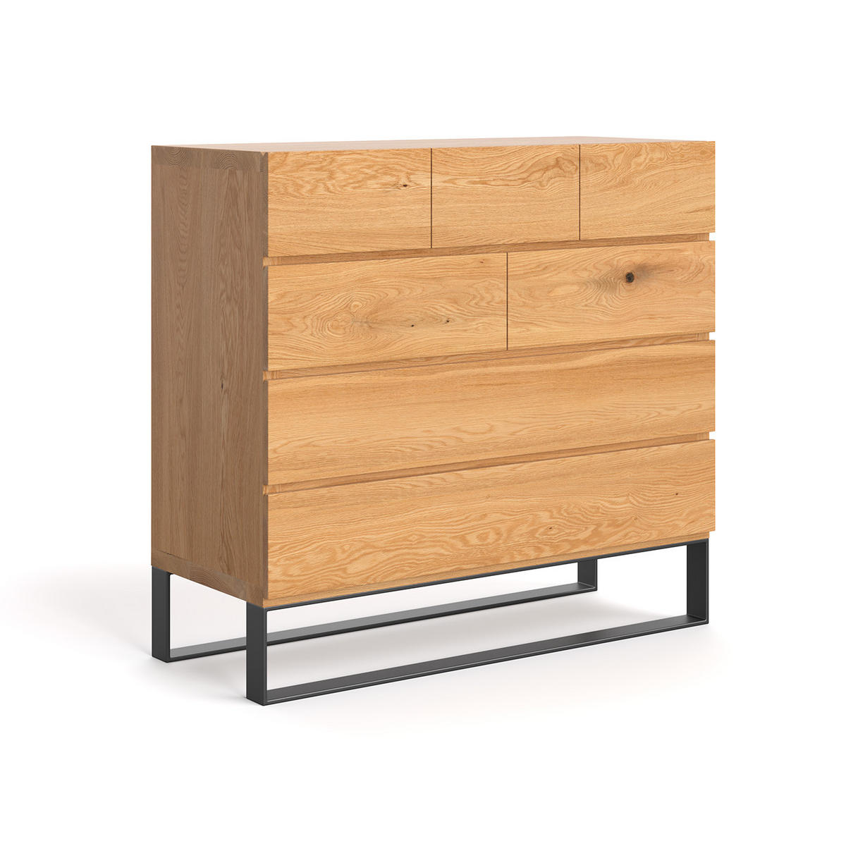 SIDEBOARD Keen aus massivem Eichenholz - Eichefarben/Naturfarben, Holz (120/112/50cm) - Danzz