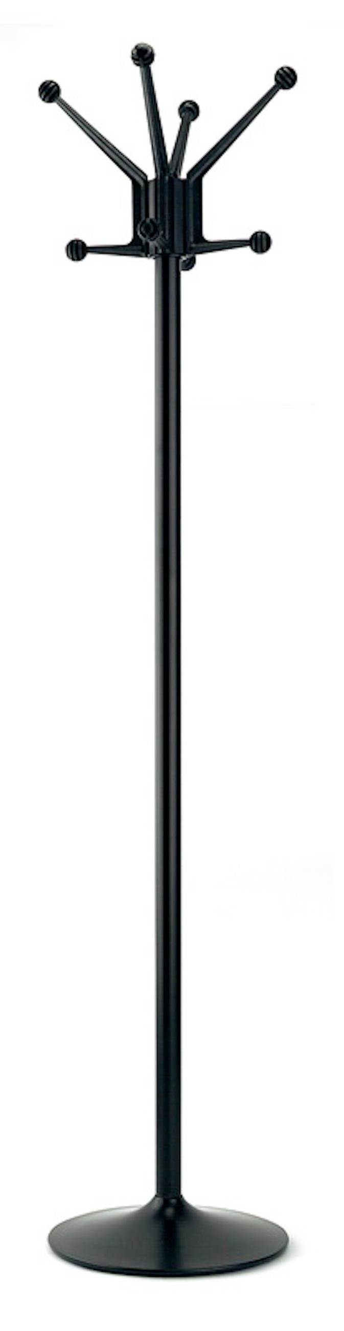 GARDEROBE freistehend Mit 8 Haken Lackierter Stahl Höhe 178 cm Schwarz - Schwarz, Metall (40/178/40cm) - PROREGAL