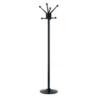 GARDEROBE freistehend Mit 8 Haken Lackierter Stahl Höhe 178 cm Schwarz - Schwarz, Metall (40/178/40cm) - PROREGAL