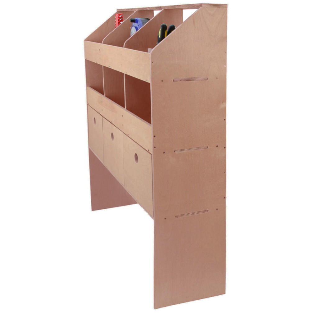 Thumbnail - Monstershop Auto-Regal, Braun, Holzwerkstoff, 102x120x30 cm, Freizeit, Heimwerken, Werkstatt