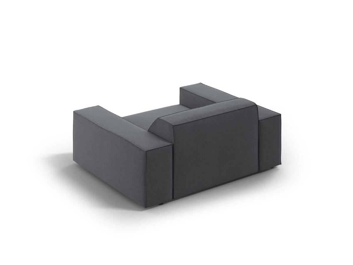 SESSEL Jodie aus strukturiertem Stoff dunkelgrau - Dunkelgrau, Textil (102/70/124cm) - Micadoni