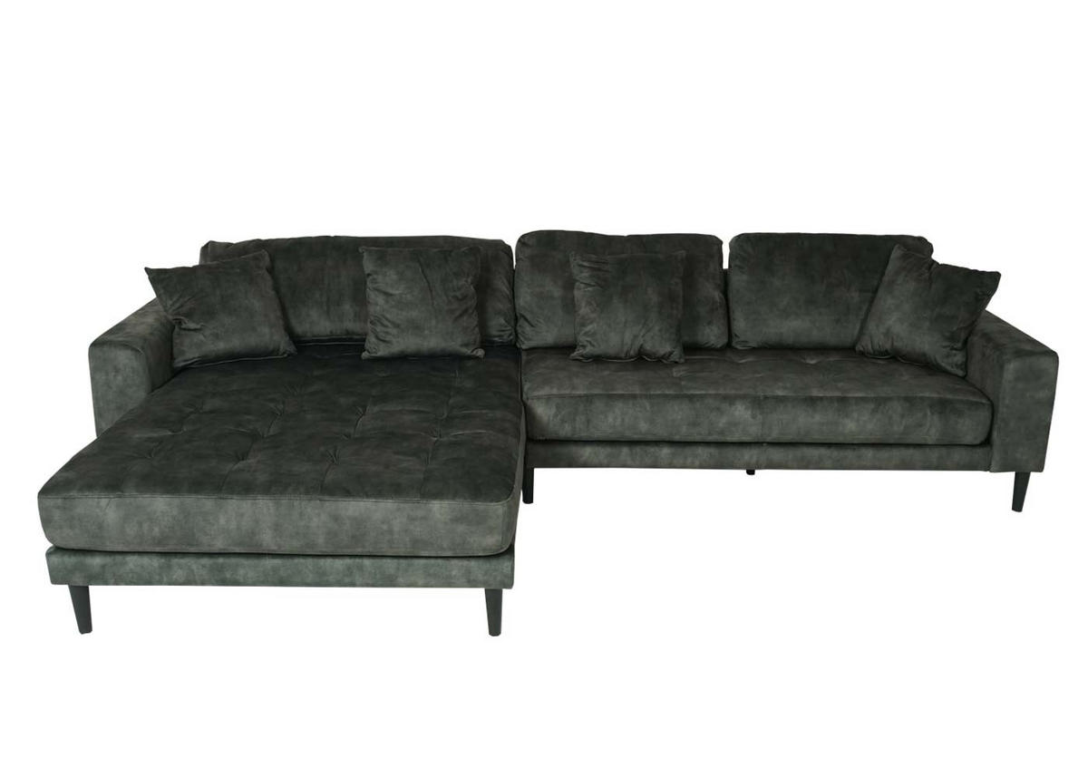 ECKSOFA Grün - Grün, Textil (295/178cm) - MCW