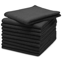 REINIGUNGSTÜCHER, 10er-Set, 40x40 cm, 80% Polyester, 20% Polyamid, Schwarz - Schwarz, Textil (40/40cm) - Zollner