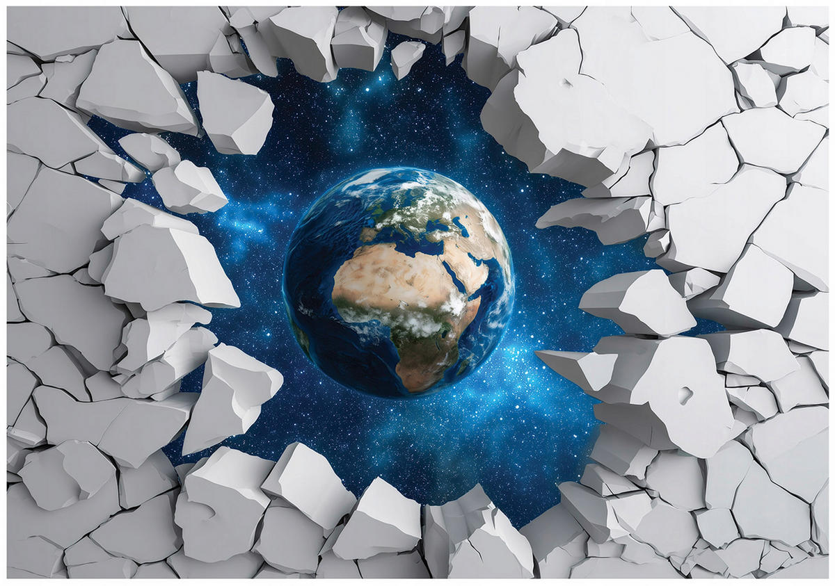 FOTOTAPETE Jungen 3D Blau 400x280 cm - Multicolor, Papier (400/280cm) - Wallarena