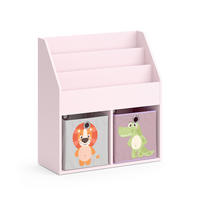 KINDERREGAL Luigi Rosa 72 x 79 cm mit 2 Faltboxen (Löwe, Krokodil) - Pink, Holzwerkstoff (72/79/30.7cm) - Vicco
