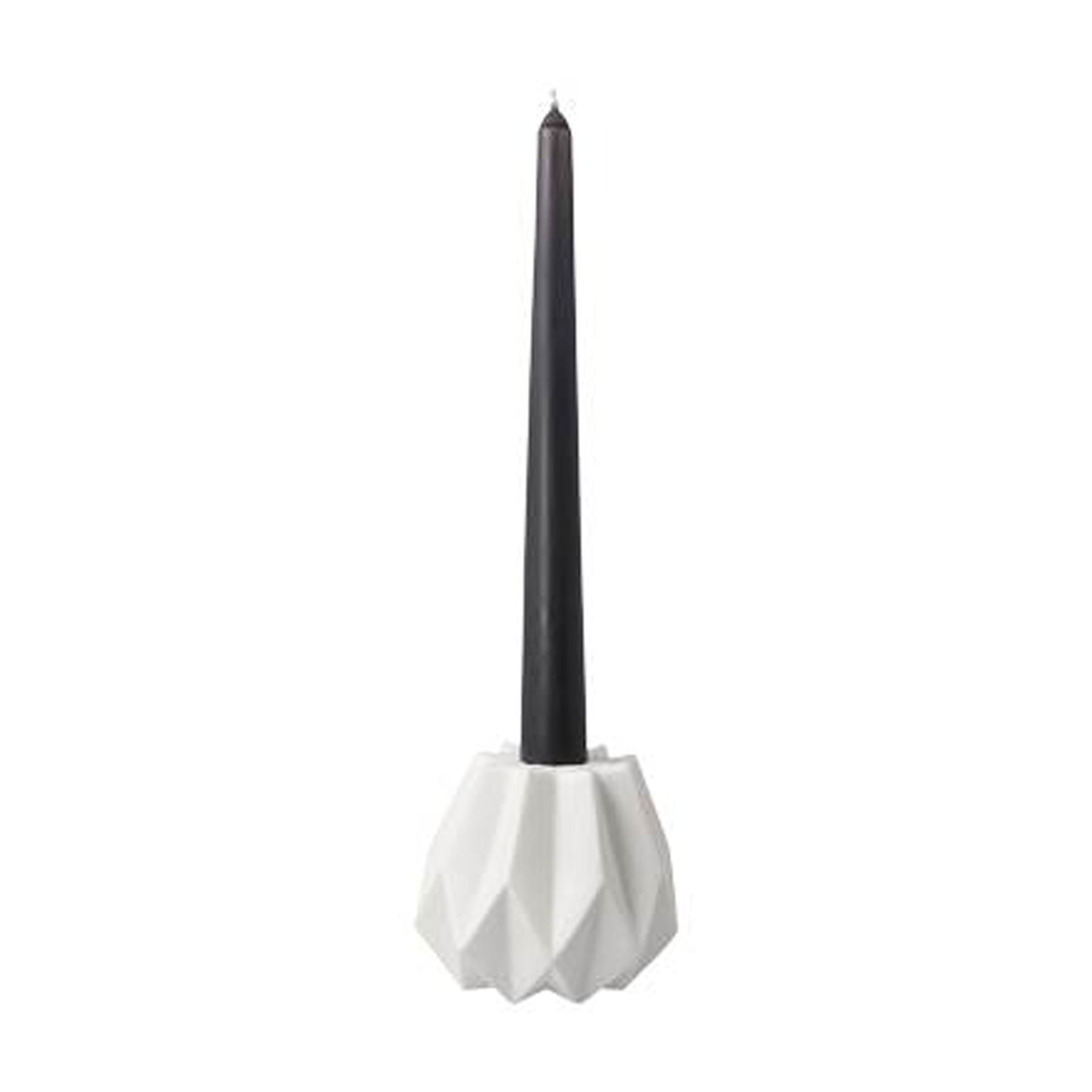 KERZENHALTER Polygono Star, Biskuitporzellan, Biskuit weiß, H 8 cm - Weiß, Keramik (9/8/9cm) - Goebel