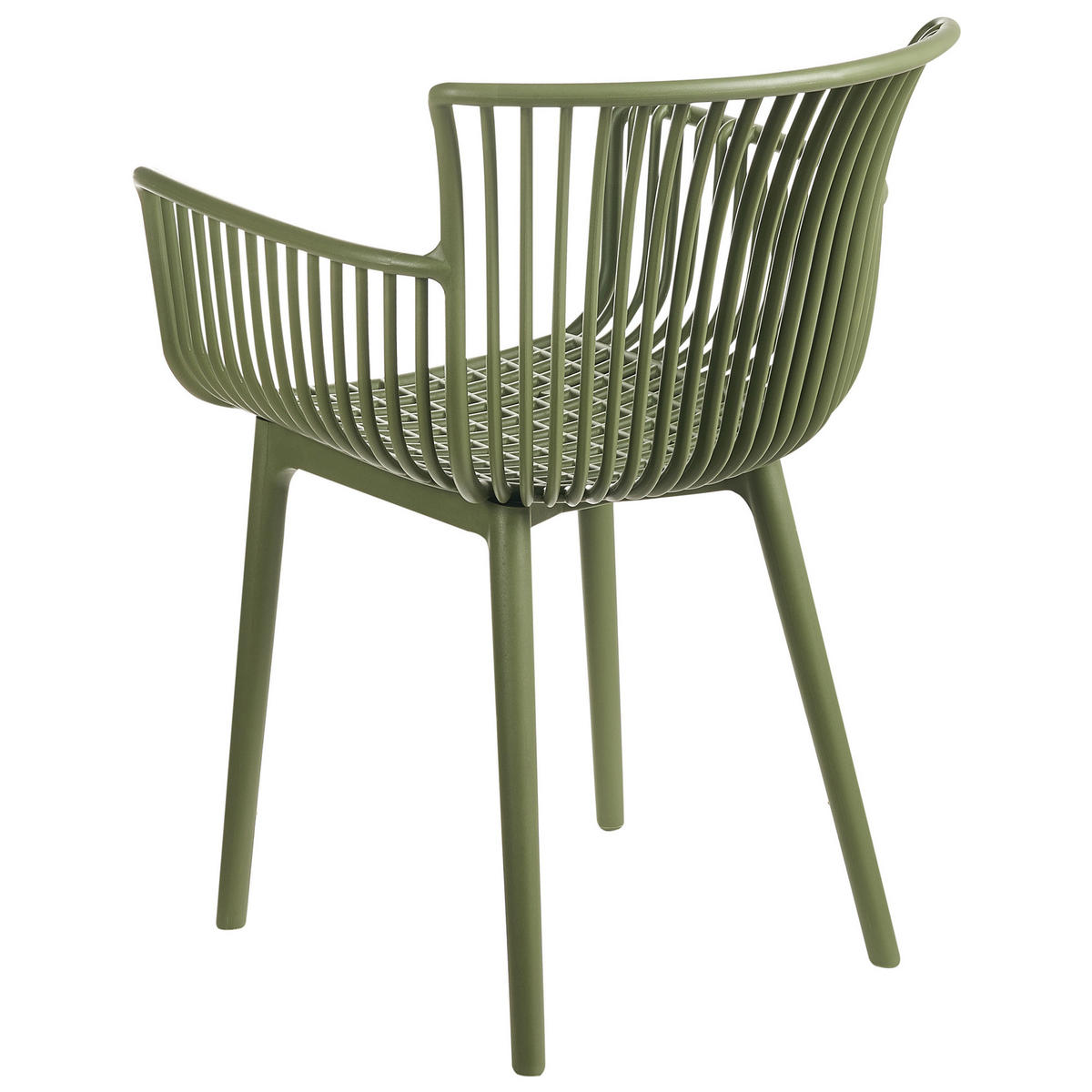 SCAUN DE GRĂDINĂ set de 4 verde Pesaro - verde, material plastic (58/84/45cm) - Beliani