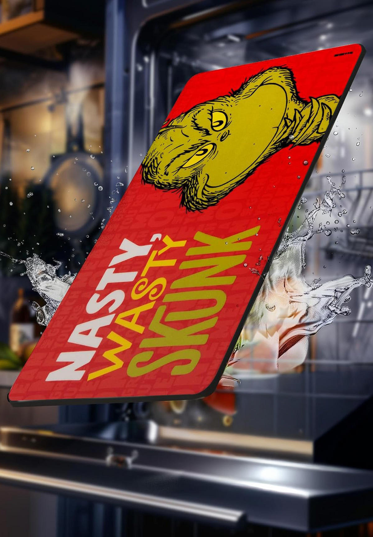 BRETTCHEN The Grinch Nasty Wasty Skunk Rot 14,5 x 23,5 cm - Rot, Kunststoff (14.5/23.5cm) - United Labels