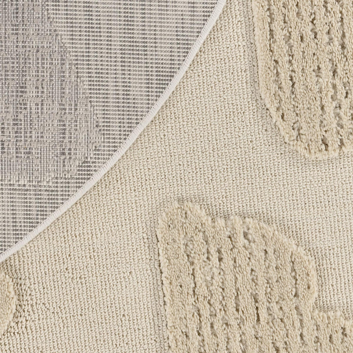 KINDERTEPPICH Creme Ø 120 cm - Creme, Kunststoff (120/120cm) - TT Home
