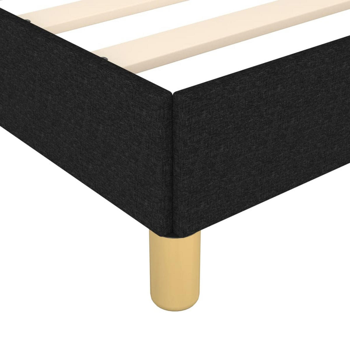 BETTGESTELL Ohne Matratze Schwarz 90/200 Cm Stoff - Schwarz, Textil (90/200cm) - vidaXL