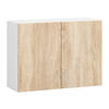 HÄNGESCHRANK Weiß, Eiche Sonoma 58/80/30,5 - Weiß/Sonoma Eiche, Holzwerkstoff (80/58/30.5cm) - RAUMHIRSCH FURNITURE