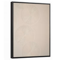 LEINWAND Bilder mit Rahmen - Japandi - Beige - Modern - 30x40 - Ecru, Textil (30/40cm) - MuchoWow