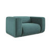 SESSEL Strukturstoff Stoff Blau - Blau/Petrol, Kunststoff/Textil (137/70/89cm) - Makamii