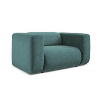 SESSEL Strukturstoff Stoff Blau - Blau/Petrol, Kunststoff/Textil (137/70/89cm) - Makamii