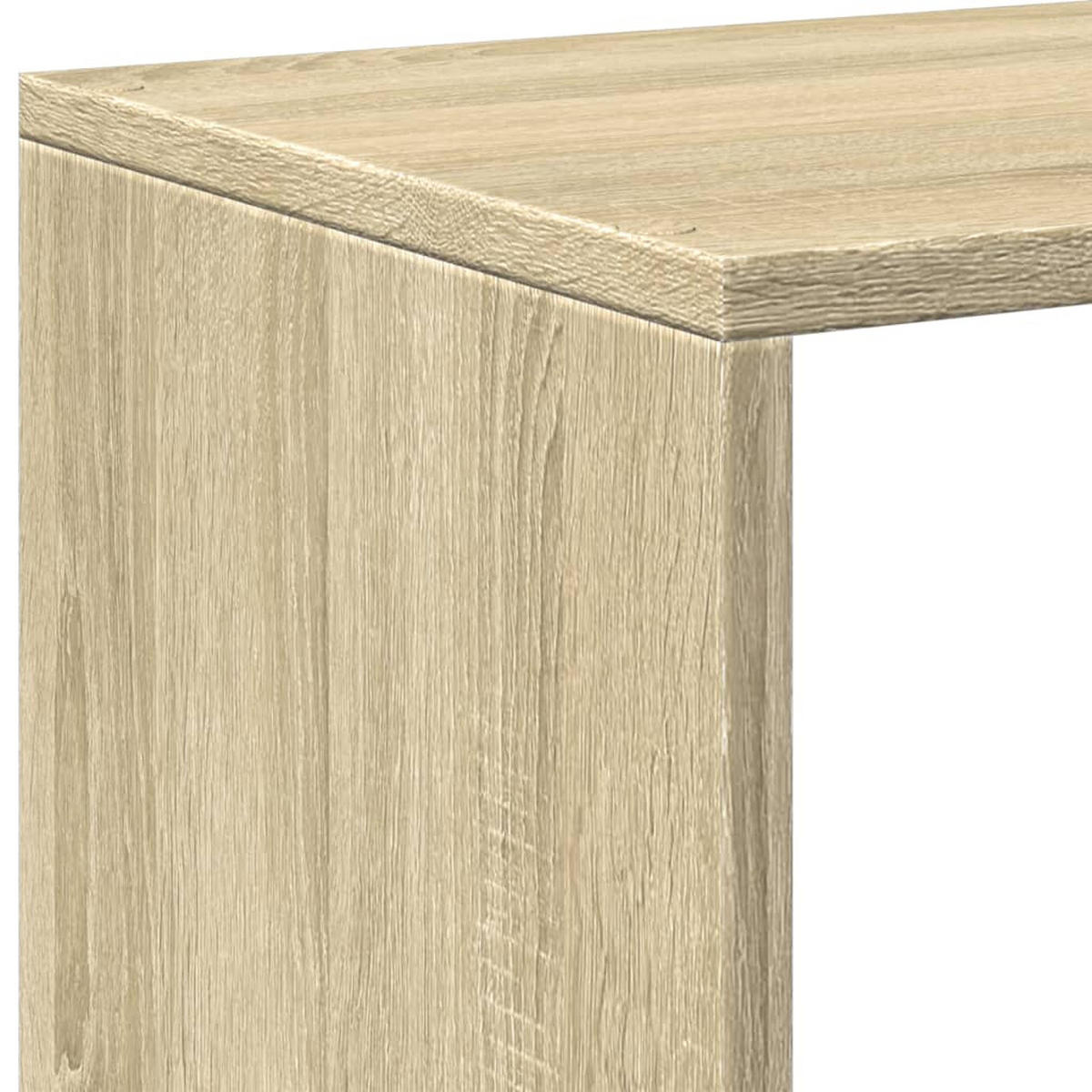 RAUMTEILER-BÜCHERREGAL 3 Etagen Sonoma-Eiche 99/29/99 Cm - Braun, Holzwerkstoff (99/99/29cm) - vidaXL