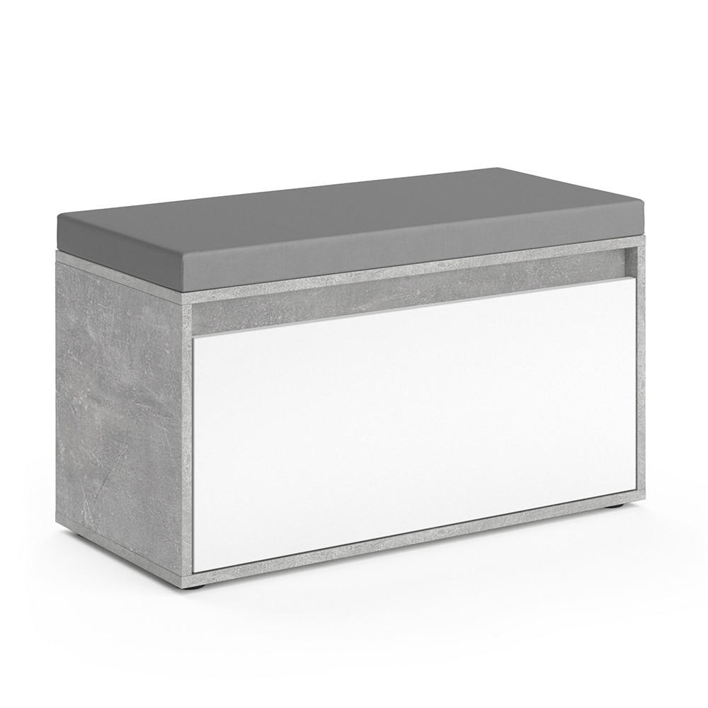 BOTNÍK S LAVICÍ Iker Beton - šedá, kompozitní dřevo (80/45/39cm) - Vicco