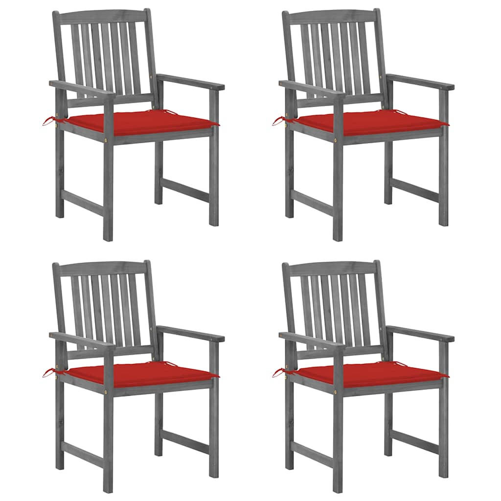 furnicato Gartenstühle Grau 61x92x57 cm