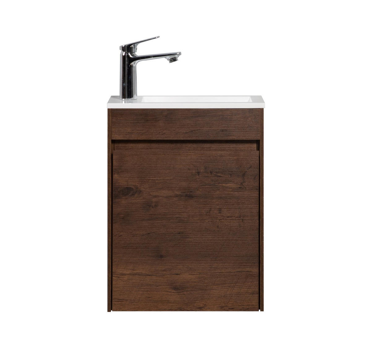 GÄSTE-WC-MÖBELSET Sinta 2 Teile Walnuss Braun - 40 x 22 x 54 cm - Walnussfarben/Braun, Holz (40/54/22cm) - Badplaats