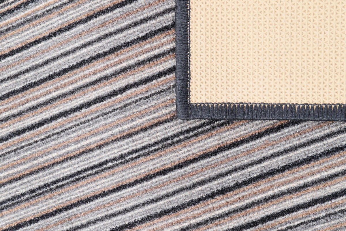 TEPPICHLÄUFER Anti-Rutsch Graphitfarben rutschfest Gummiunterlage 80/1000 cm - Graphitfarben, Textil (80/1000cm) - Tapiso