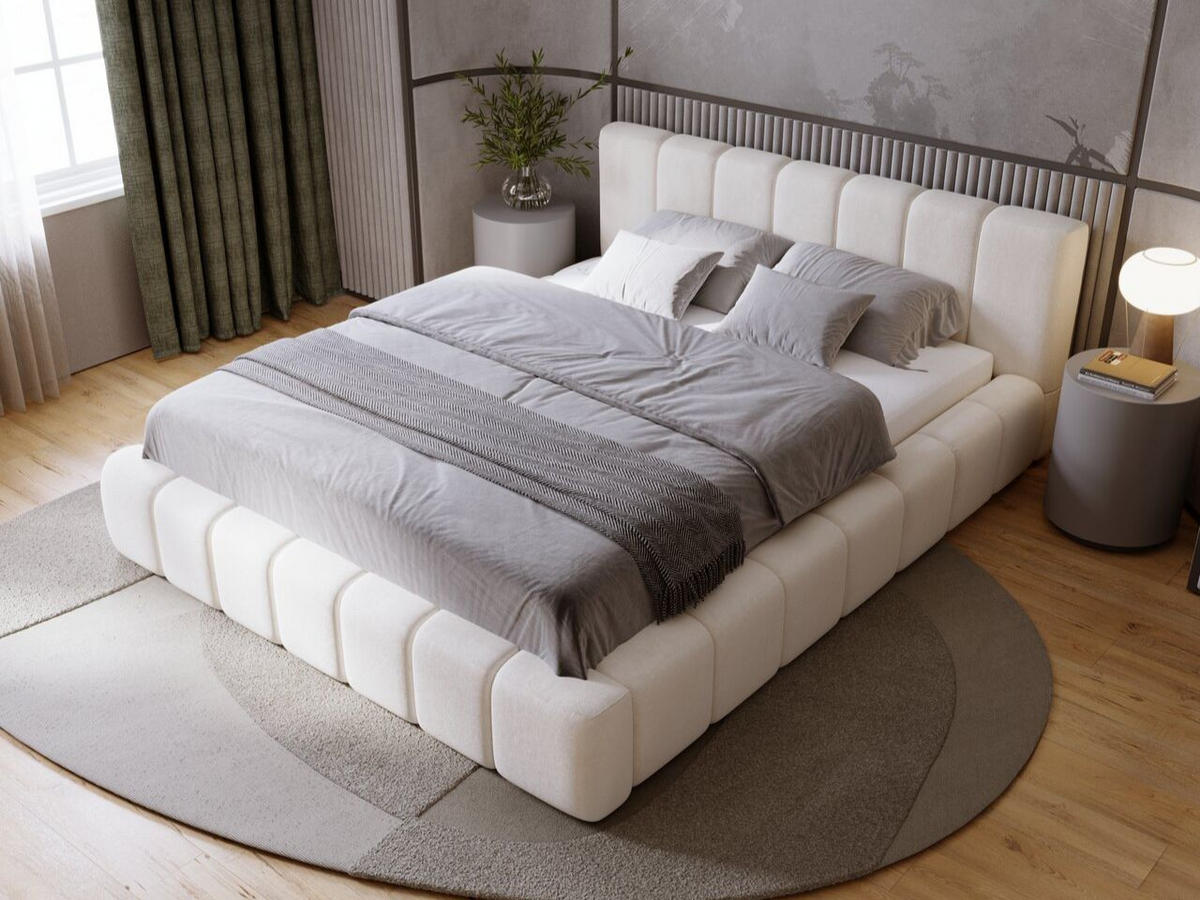 POLSTERBETT Orio 180x200 Beige - Beige, Textil (180/200cm) - Graingold