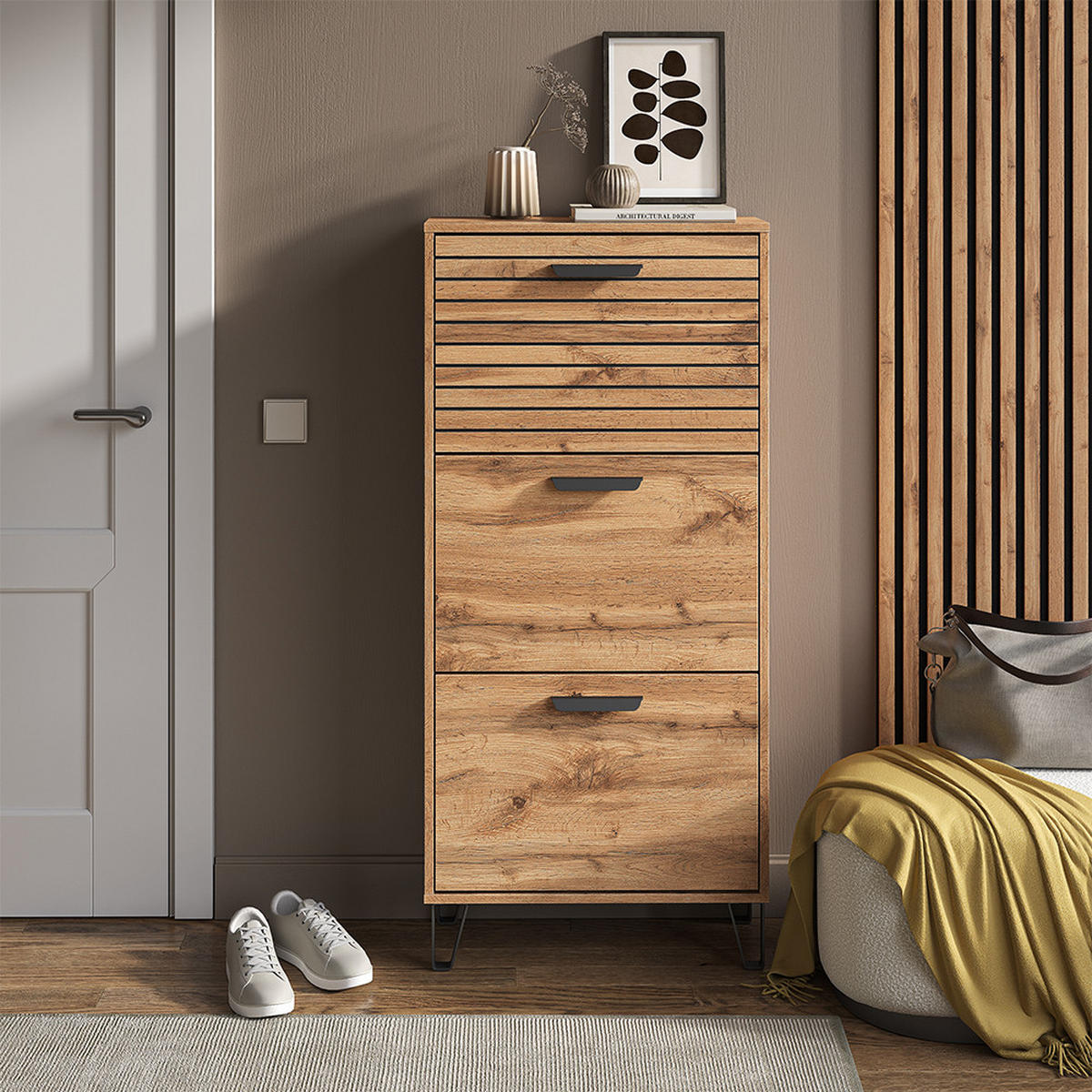 VÝKLOPNÍK NA BOTY Amber Dub Wotan - dub Wotan, kompozitní dřevo (62/130/25.1cm) - Vicco