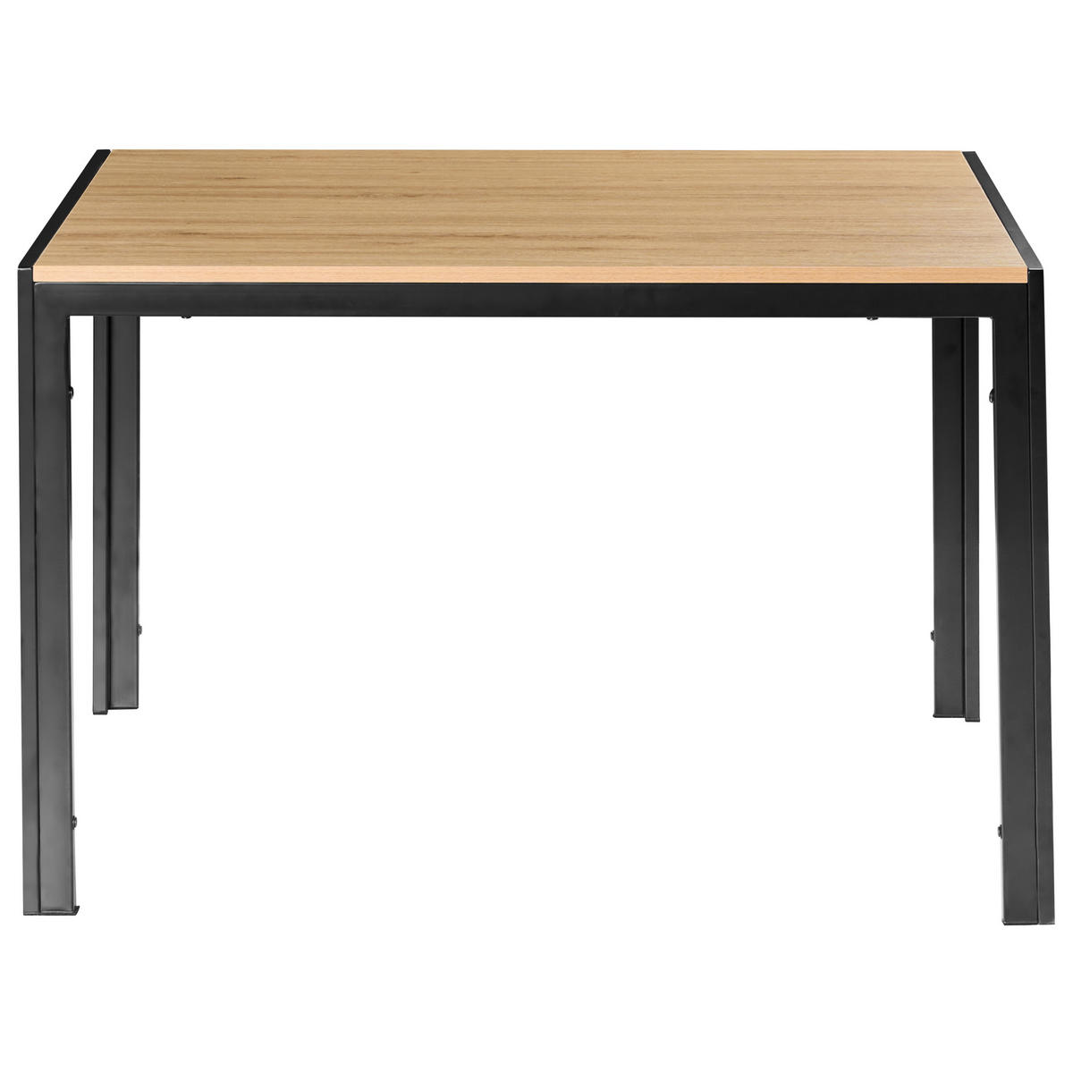 JÍDELNÍ STŮL Hnědý/Černý 120/80 cm Mann - světle hnědá, kompozitní dřevo (120/80/75cm) - Beliani