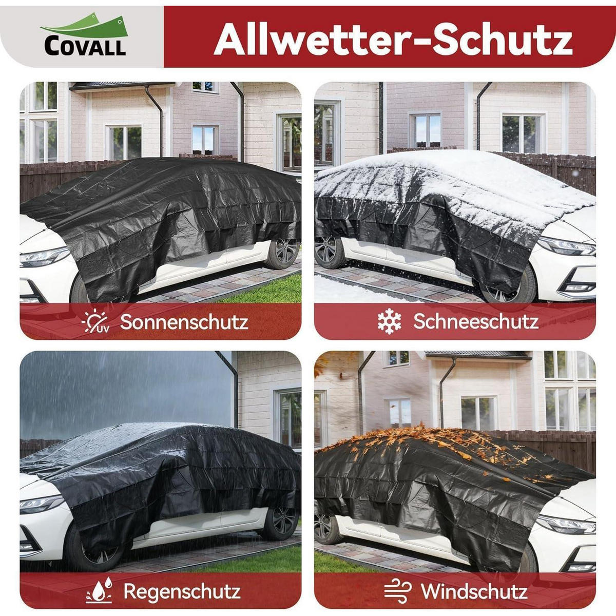ABDECKPLANE 4 x 6 m Schwarz 115g/m² - Schwarz, Kunststoff (38/28/9cm)