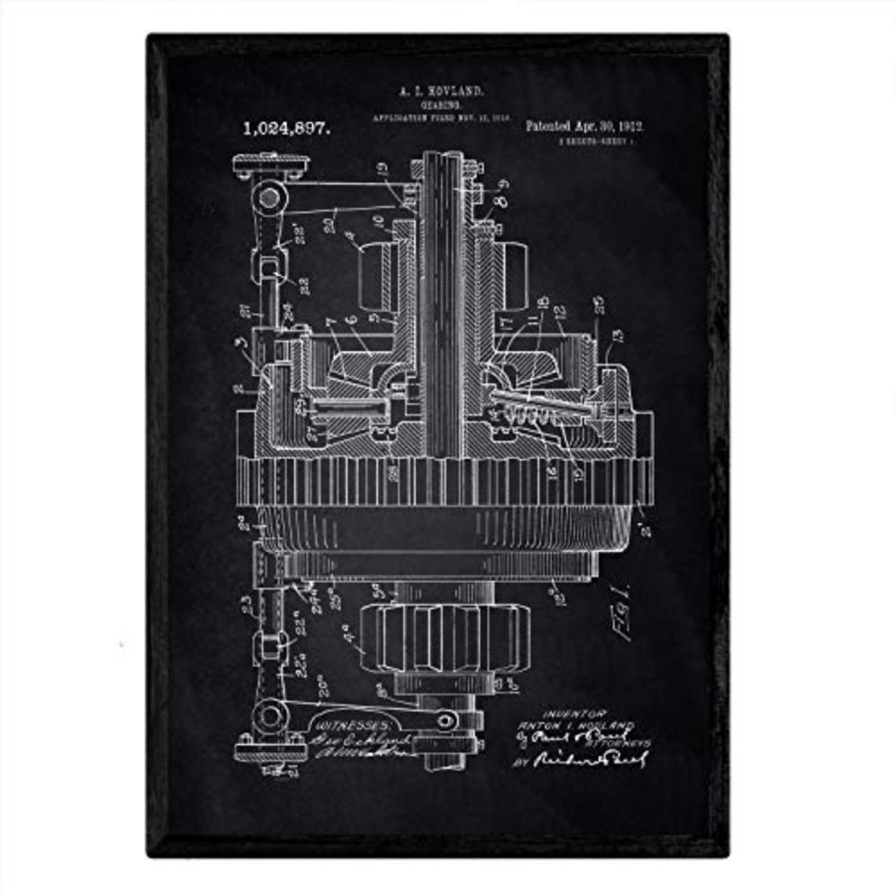 Nacnic Poster Schwarz 29.7x5x42 cm