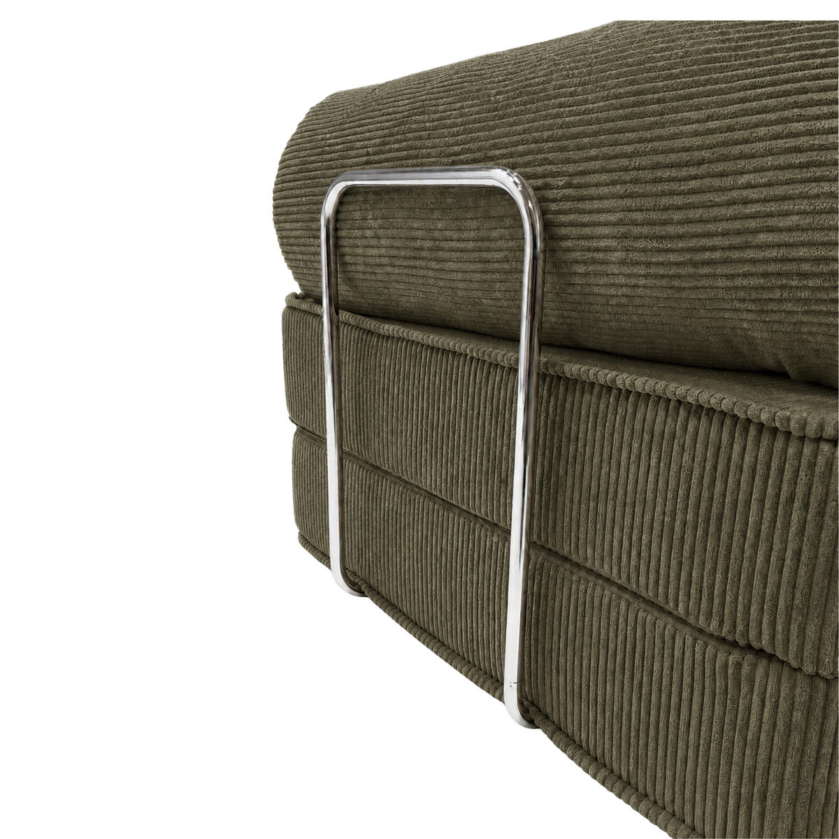 KOMFORTABLER Bodensessel im Japandi Stil Khaki - Waldgrün, Textil (100/70/100cm) - SURB