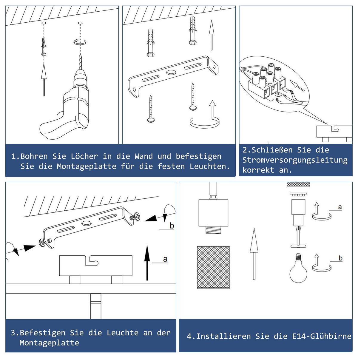 STRAHLER Wilhelmshaven 3-flammig 38.3/9/23 cm - Schwarz, Metall (38.3/9/23cm) - Nettlife