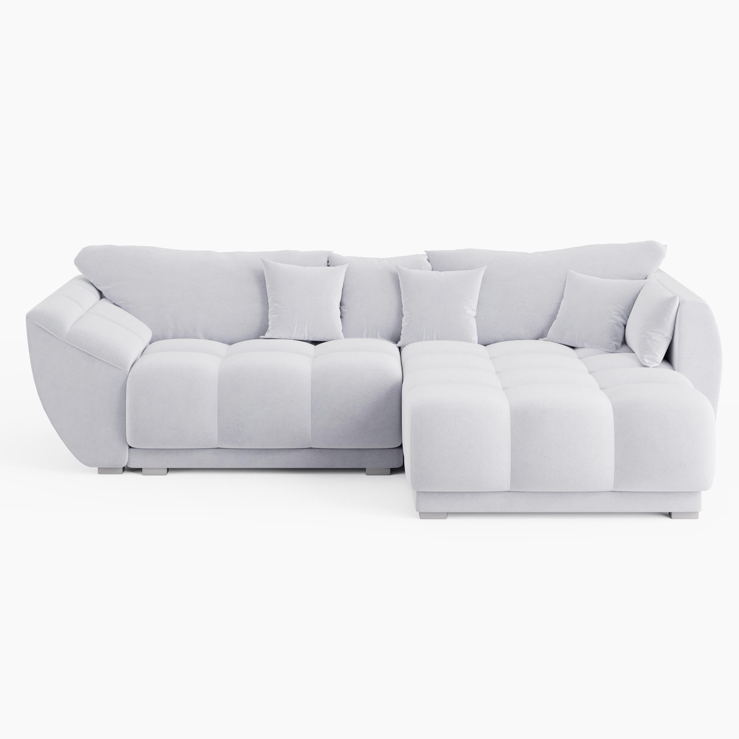 Barchello Ecksofa Hellgrau 285x180 cm