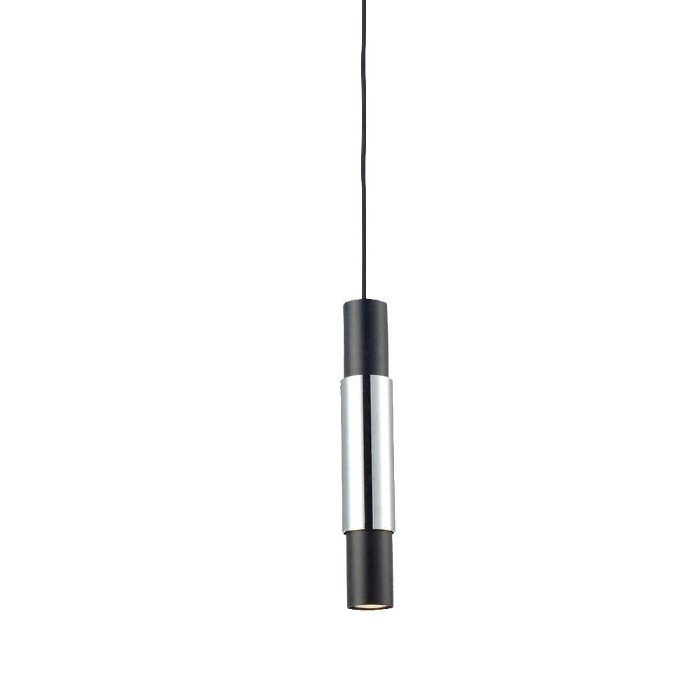 HÄNGELAMPE Crutch Schwarz - Chromfarben/Schwarz, Metall (5.8/5.8/40cm) - s.luce