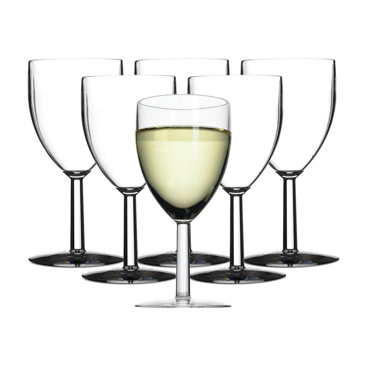KUNSTSTOFF-WEISSWEINGLÄSER transparent 200 ml 6er Set - Transparent, Kunststoff (0.2L) - Mepal