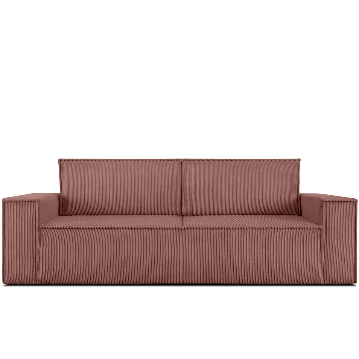 3-SITZER-SCHLAFSOFA NAPI in Pet Friendly Cord-Stoff, Rosa - Pink/Schwarz, Textil (244/89/101cm) - KONSIMO®