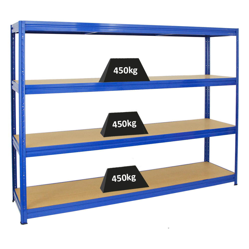 SCHWERLASTREGAL Dino 180x240x60 cm Fachlast 450 kg Blau - Blau, Metall (240/180/60cm) - PROREGAL
