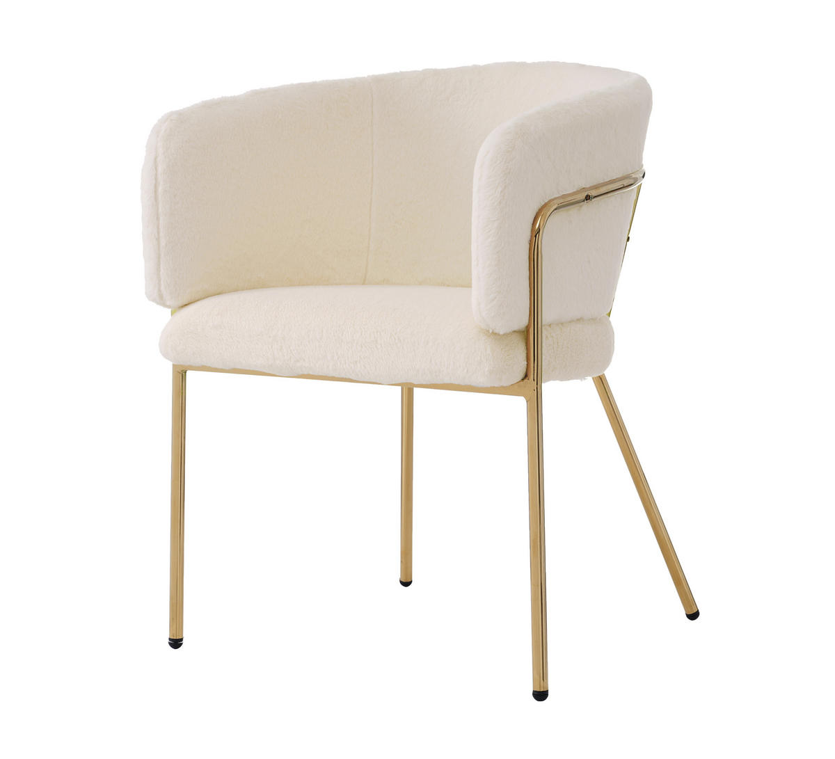 STOLIČKA S PODRÚČKAMI 56,5/50/76 cm - biela, kov/textil (50/76/57cm) - Urban Meuble