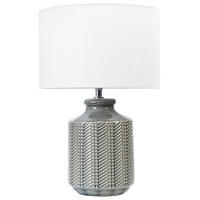 TISCHLAMPE Esperance 28/28/43 cm - Grau, Keramik (28/66/43cm) - Beliani