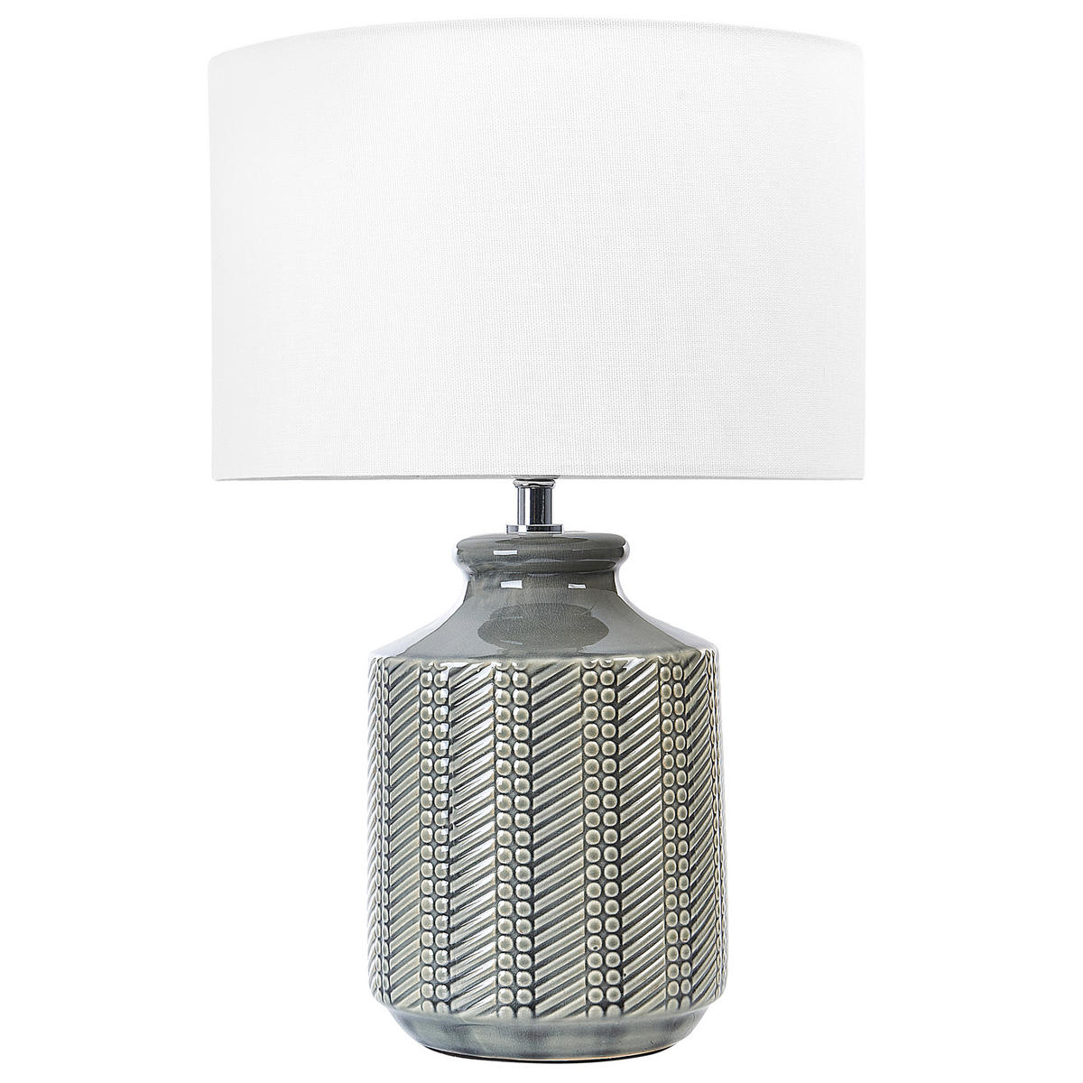 TISCHLAMPE Esperance 28/28/43 cm - Grau, Keramik (28/66/43cm) - Beliani